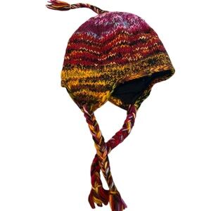 Kyber Colorful Knit Hat with Earflaps made in nepal
